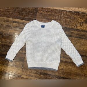 GAP oatmeal sweater with gray trim